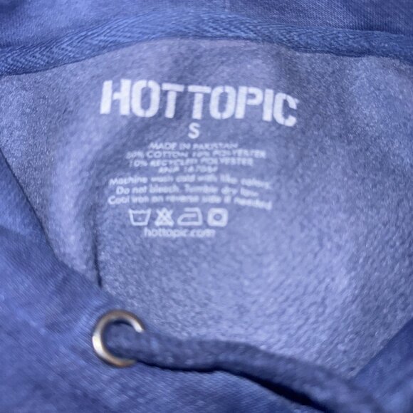 Hot Topic Dread Hoodie Size S Blue Graphic Sweatshirt Lightning Gothic - Picture 6 of 6